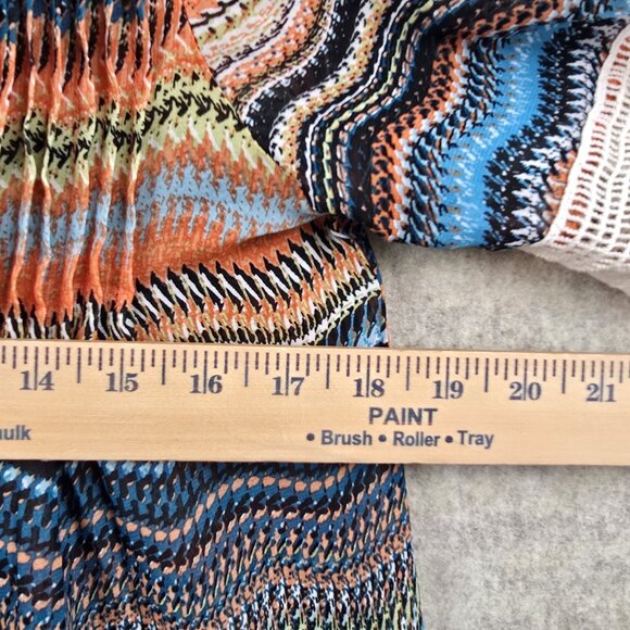 Gimmicks By BKE Crochet Knit Lace Trim Peasant Top Multicolor Size S - Picture 6 of 6